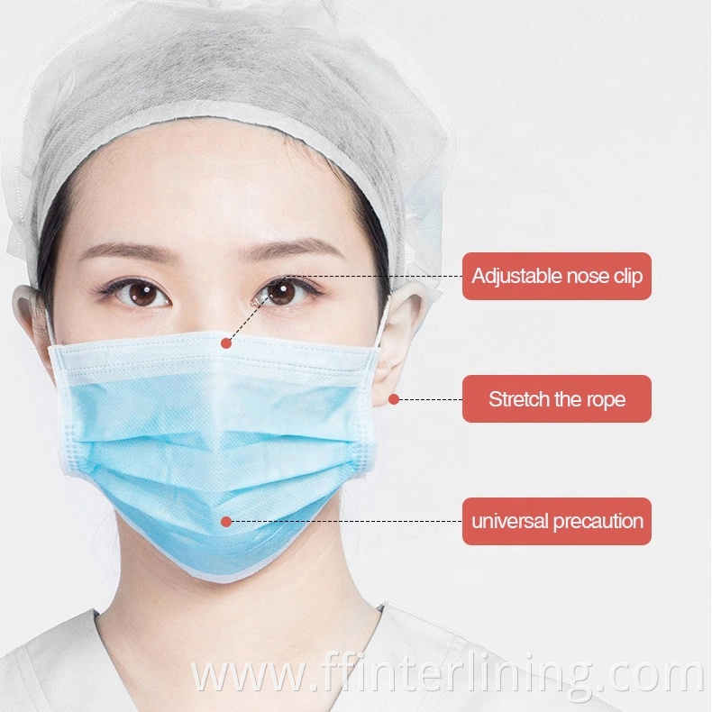 Hot Selling Factory Price Disposable Nonwoven 3 Ply Respiratory Facemask